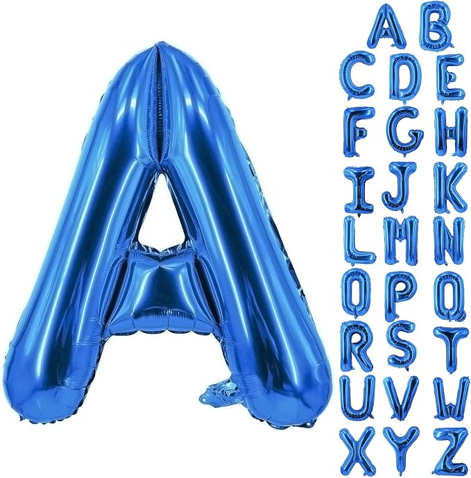 Blue Letter Balloons 40 Inch Large Alphabet Balloon Aluminum Mylar Foil Big by YUNSHANGMO