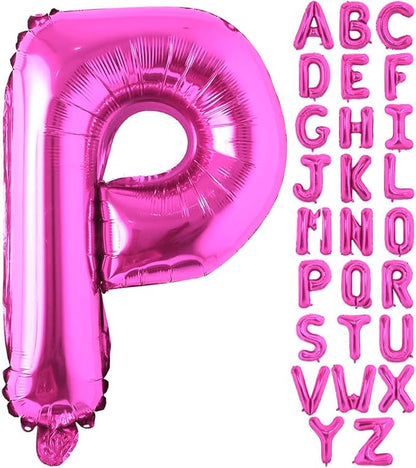 Hot Pink Letter P Balloons, P Letter Balloon 40 Inch Foil P Balloon | Hot Pink by BBPOOL