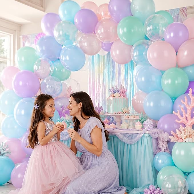 Pastel Pink Purple Teal Balloons - Image 6