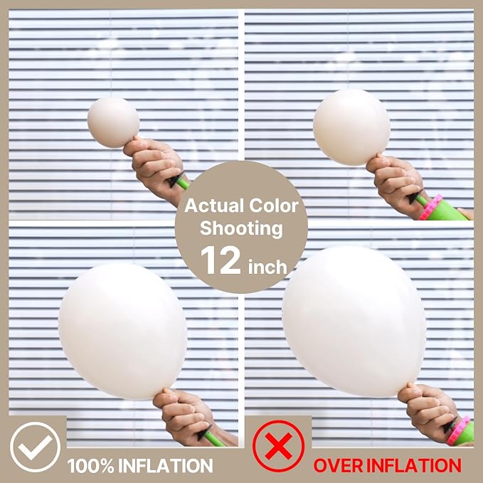 PartyWoo White Balloons 101pcs Sand White Beige Cream Ivory Boho Neutral | 12 - Image 4
