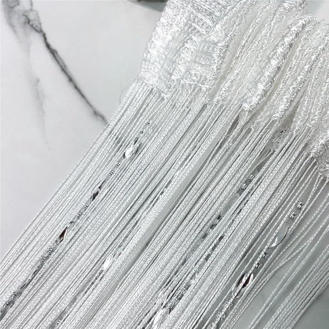ave split 100cmX200cm Decorative Door String Curtain Beads Wall Panel Fringe - Image 5