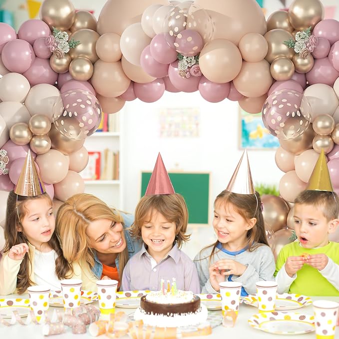 157Pcs Boho Dusty Pink Balloons Arch Garland Kit Different Size | Blush Pink - Image 4