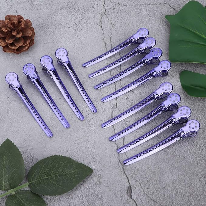 Hair Styling Clips, ANGGREK 12pcs/Box Hair Styling Clips Hairdressing Salon Sectioning Hairpins Duck Billed Hair Cutting Clips for Thick and Thin Hair Salon Styling 6 Colors()