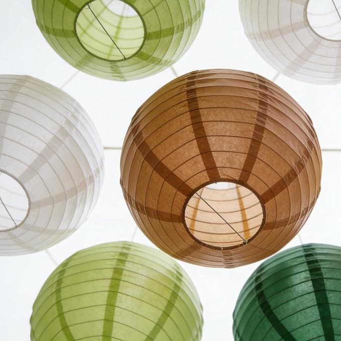 Earth-Tone Paper Lanterns Set - Image 7