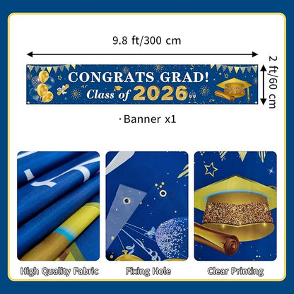 2026 Graduation Decorations Congrats Grad Class of 2026 Banner - Image 2