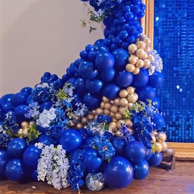 134Pcs Blue Balloons Different Sizes 5 10 12 18 Inch Blue Balloon Garland Arch - Image 6