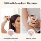 COMFIER Scalp Massager Head with 8 Claws,3 kneading Modes,Waterproof Hair Massage for Deep Cleansing,Cordless Body Cat Head Scratcher,Christmas Gifts for Women,Men