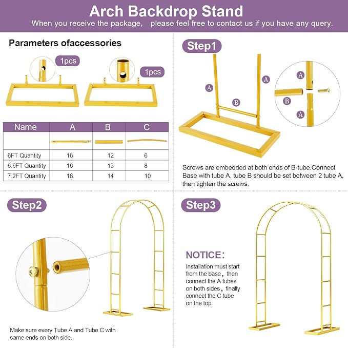 2 Pack Metal Wedding Arch Backdrop Stand - Image 8