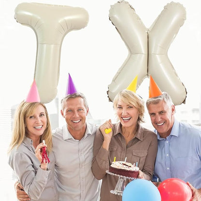 TONIFUL 40 Inch Large Cream White Letter T Balloons Giant Alphabet Letter - Image 4