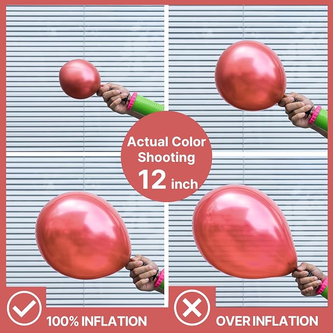 PartyWoo Metallic Pink Balloons 50pcs Chrome Hot Pink Magenta Fuchsia Color | - Image 3