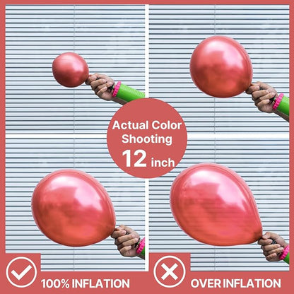 PartyWoo Metallic Pink Balloons 50pcs Chrome Hot Pink Magenta Fuchsia Color | - Image 3