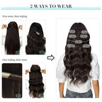 DOORES Human Hair Extensions Clip in, Medium Auburn 16 Inch 7pcs 120g, Remy Thick Natural Silky Straight Extensions for Women