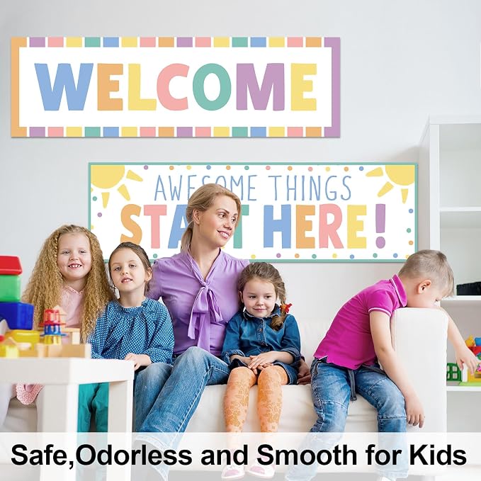 Classroom Decorations Pastel Welcome Banner Poster - Image 6