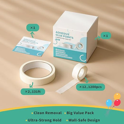 Wall-Safe Balloon Glue Dots Set, No Residue Decoration Kit - Image 5