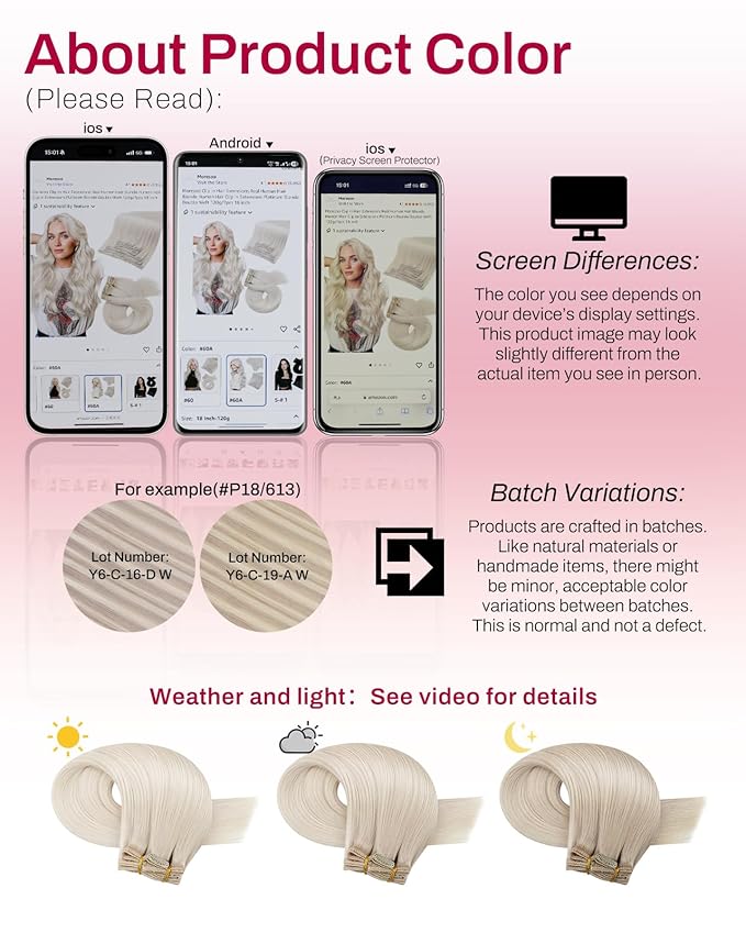 Moresoo Blonde Human Hair Clip in Extensions White Blonde Clip in Extensions Remy Human Hair Full Head for Women Long 120g/7pcs 20 inch