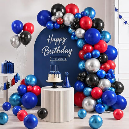 Paready Red Black Blue Balloons Set - Image 8