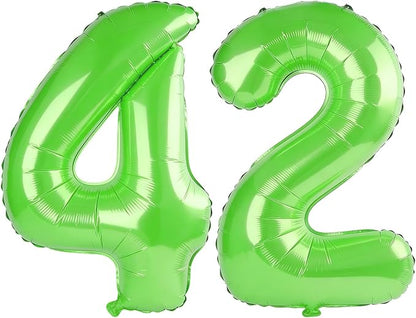 40 Inch Number 42 Balloons for 42nd Birthday Party Decorations, 0-100 Fruit by FOBELEC