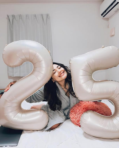 Cream Number 25 Balloon 40 Inch - Image 2