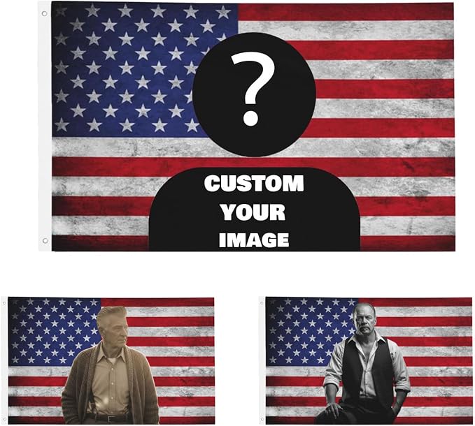 Nxwdwqa Custom Retro America Flag 3X5 Ft Personalized Flags Design Your Image by Nxwdwqa