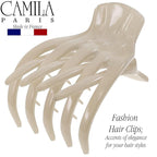 Camila Paris CP3539 French Hair Clip for Women, Hair Side Clips, 2.5 Inch Girls Hair Claw Clips Jaw Fashion Durable Styling Hair Accessories for Women, Strong Hold No Slip Grip, Made in France