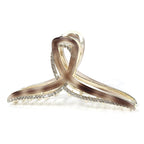 Large Metal Acetate Hair Claw Clips with Rhinestones, Gold Metal Hair Claw for Thick Hair, Strong Hold Non Slip Gold Hair Clips & Acetate Rhinestone for Women（Mermaid Amber）