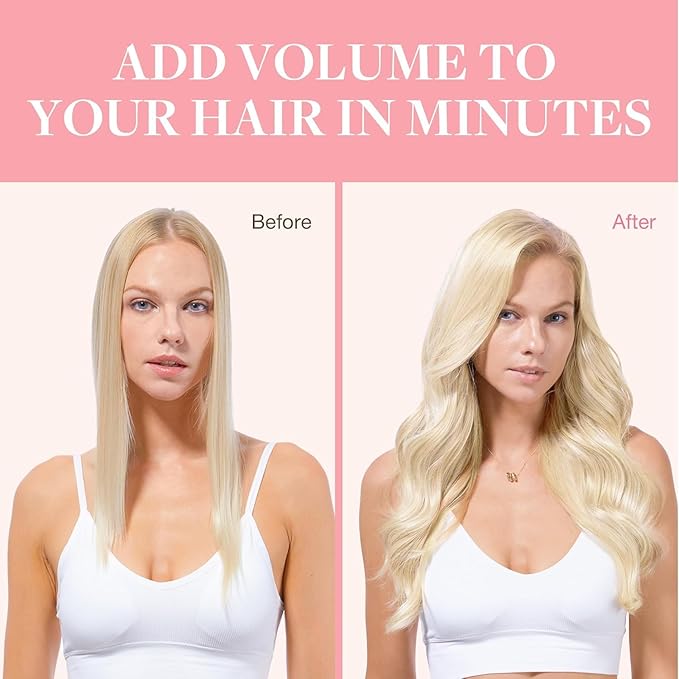 GOO GOO Clip in Hair Extensions Real Human Hair, Remy Human Hair Extensions Clip ins for Women, Natural Human Hair, 16inch 120g 7Pcs, #1000