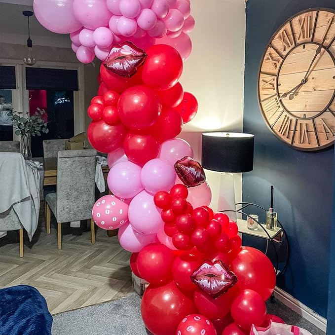 Voircoloria 130pcs Red Balloons Garland Arch Kit, 18 12 10 5 Inch | - Image 7