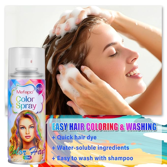 Green Hair Spray, Temporary Hair Color Spray for Kids Women Men,Washable Temporary Hair Color Wax Dye, Hair Coloring Natural Hair Strong Style Gel Cream for Party,Halloween,Cosplay(Green 4.06oz)