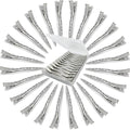 HiJeaton 24Pcs Metal Duck Billed Hair Clips for Women Styling Sectioning, Silver Hair Pins for Long Hair, Alligator Curl Loc Clips for Thick Hair Roller, Salon, Bows DIY