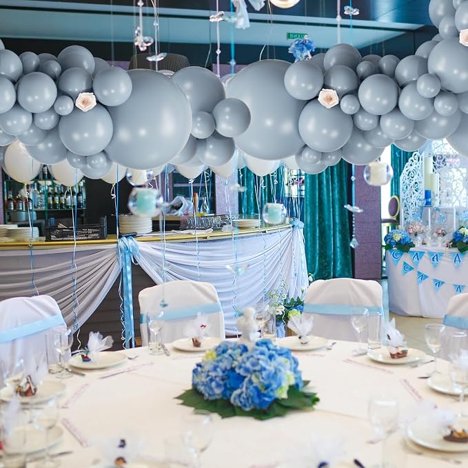 104pcs Dusty Blue Balloon Garland Arch Different Sizes 18/12/10/5 Inch | Matte - Image 5