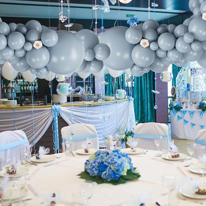 104pcs Dusty Blue Balloon Garland Arch Different Sizes 18/12/10/5 Inch | Matte - Image 5