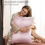 Adubor 100% Silk Pillowcase - Mulberry Silk Pillow Cases, 23 Momme 6A Grade Fibers, Silk Pillow Case for Hair and Skin Health, with Hidden Zipper (Queen 20''x30'', Pink, 1PC)