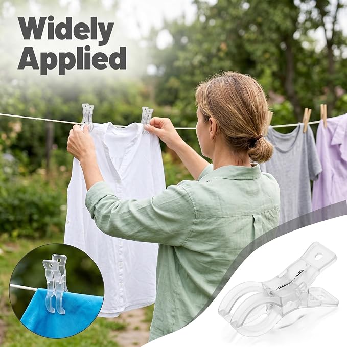 5 Pack Large Balloon Arch Clips, 3.5 Inch Clear Plastic Spring Clamps - Image 5