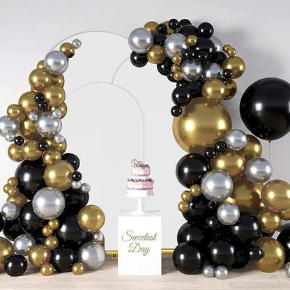 Arch Backdrop Stand with Cover Set, 6FT Gold Metal Wedding Arch - Image 7