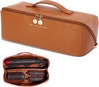 Travel Case Compatible with Dyson Airwrap Styler, Portable Supersonic Hair Dryer Travel Storage Bag, Waterproof Carrying Case Organizer for Shark Flexstyle and Attachments (Brown)