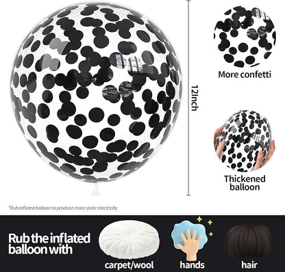 Black Confetti Balloons - Image 2