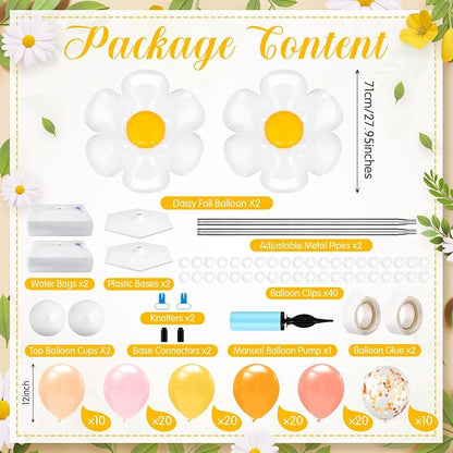 Kasyat 2 Set Groovy Daisy Balloon Column Stand Kit - Image 2