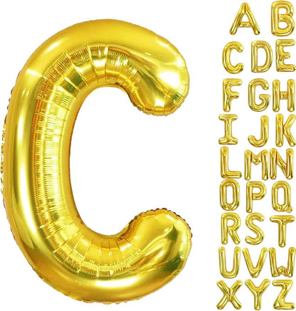 40 Inch Letter Foil Balloons Gold by Aeniaza