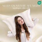 ZIMASILK 100% Pure Mulberry Silk Pillowcase 2 Pack, Soft and Smooth,Both Sides Premium Grade 6A Silk,600 Thread Count,with Hidden Zipper (Queen 20''x30'',Ivory)