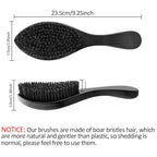 Rose Water Spray Scalp Moisturize Rose Water for Hair Refreshing- Rose Mist for Braid, Locs, Twist, Dreadlock, Rose Spray Medium Bristles for Thick Coarse Detangling Smoothing Wave Styles Set 3.4 floz