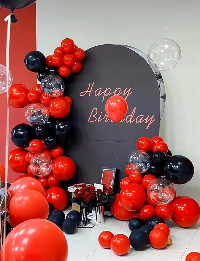 Red and Black Balloons, Party Balloon - Image 4