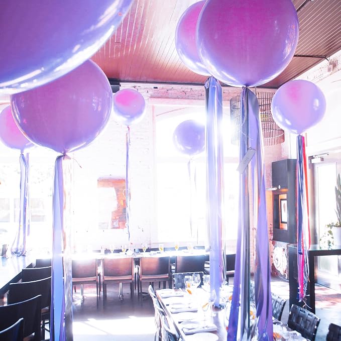 PartyWoo Lavender Balloons 4pcs Light Pastel Purple Lilac Purple Color | 36 - Image 6