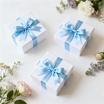 KINGLAKE Light Blue Satin Ribbon - Image 4
