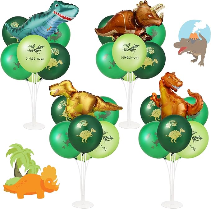 Dino Balloons Dinosaur Balloons Stand Kit by Hoemwarm
