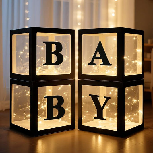 Ledido Baby Boxes with Letters & Fairy Lights by Ledido