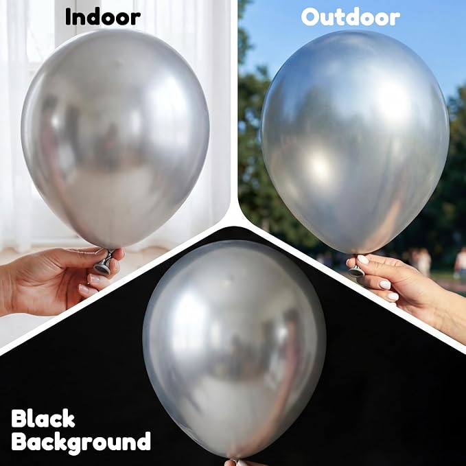 Silver Balloons, Baby Shower, Anniversary, Graduation, Wedding Decorations - Image 4