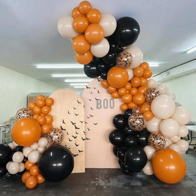 Orange and Black Balloon for Halloween Graduation Birthday Party Decoration | - Image 4