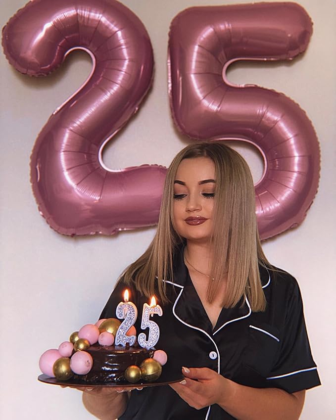 26 Balloon - Pastel Pink Birthday Number Balloons, 40 Inch Decorations | Pastel - Image 9