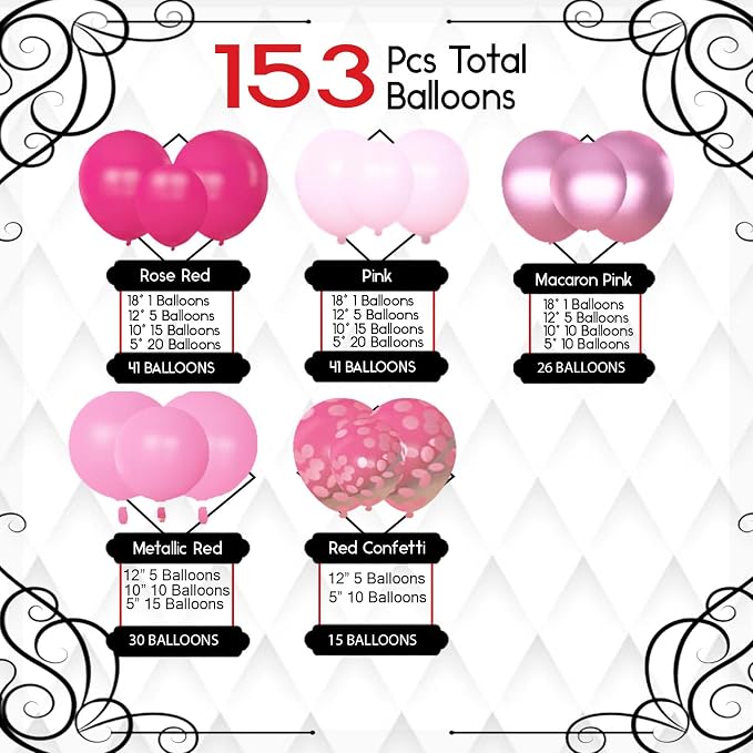 Archloon Pink Balloons Arch Kit, Princess Theme, Engagements, Baby Shower - Image 2