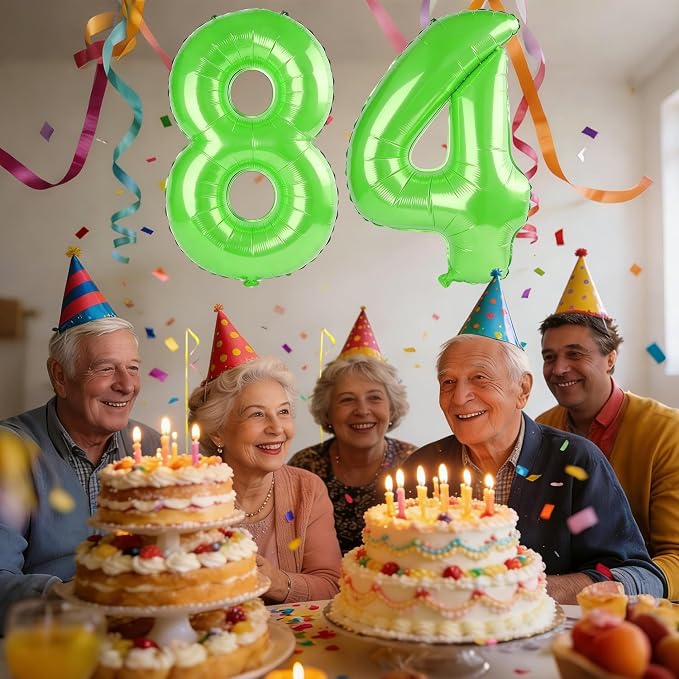 40 Inch Number 84 Balloons for 84th Birthday Party Decorations, 0-100 Fruit - Image 2